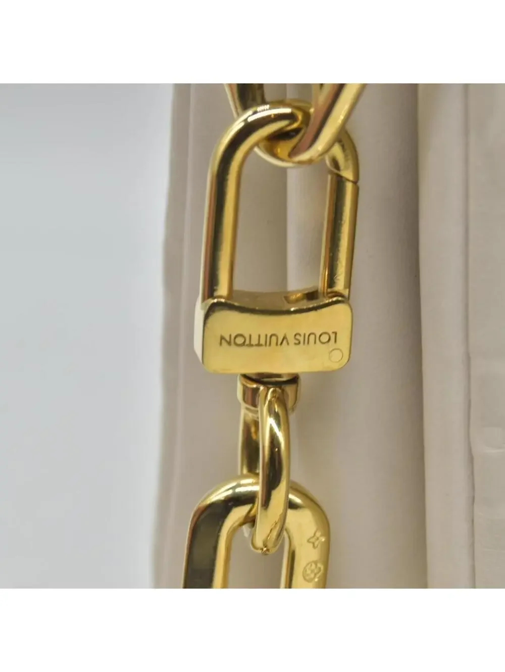 $4950 Louis Vuitton Lambskin Embossed Monogram Coussin PM